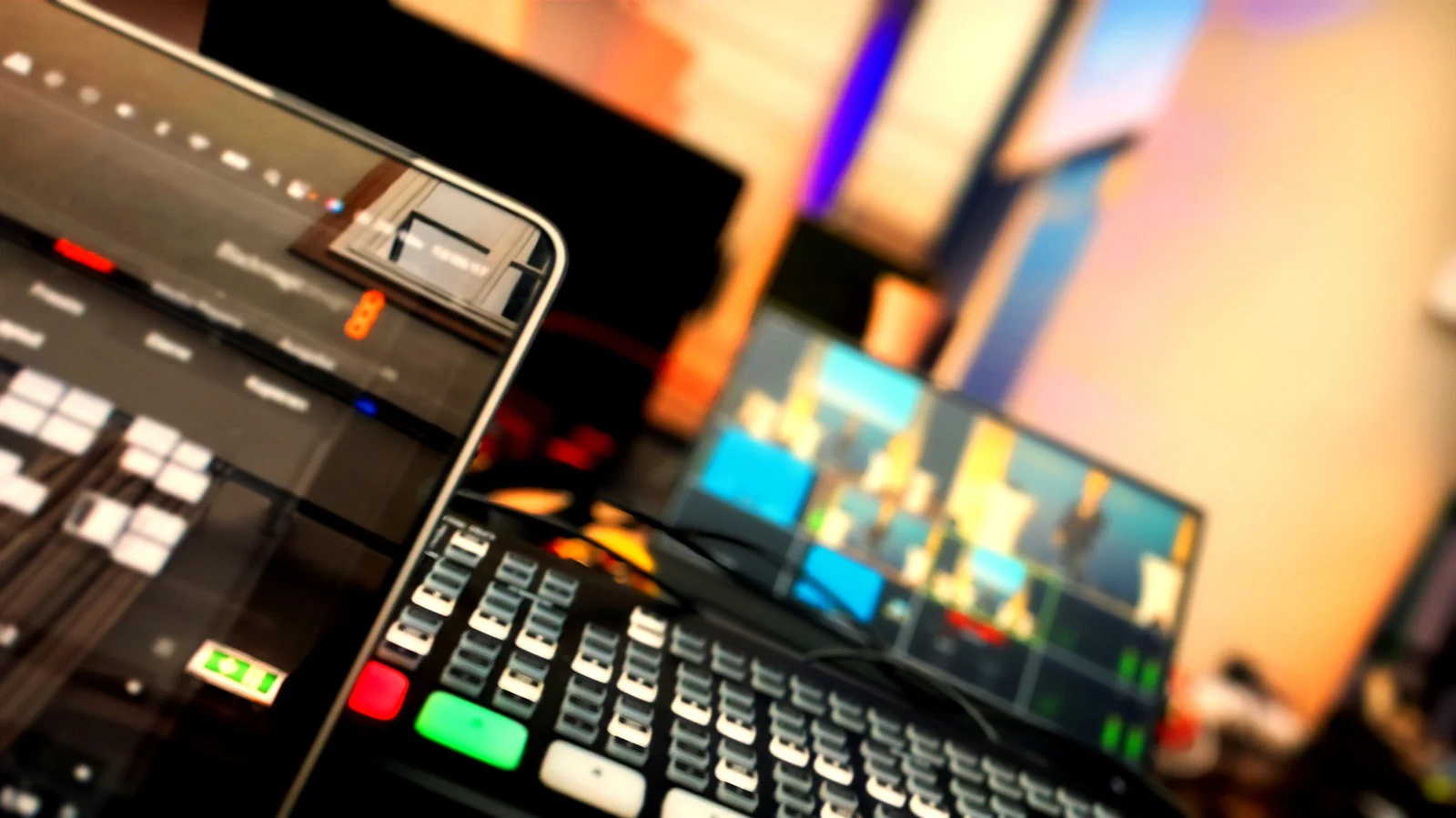 Kleine Videoregie bei einem Live-Event mit Atem Mini Pro Videomischer, Ipad und Multiview.